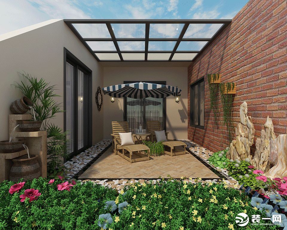 阳台小花园效果图欣赏 您也可以拥有好看的园艺空间