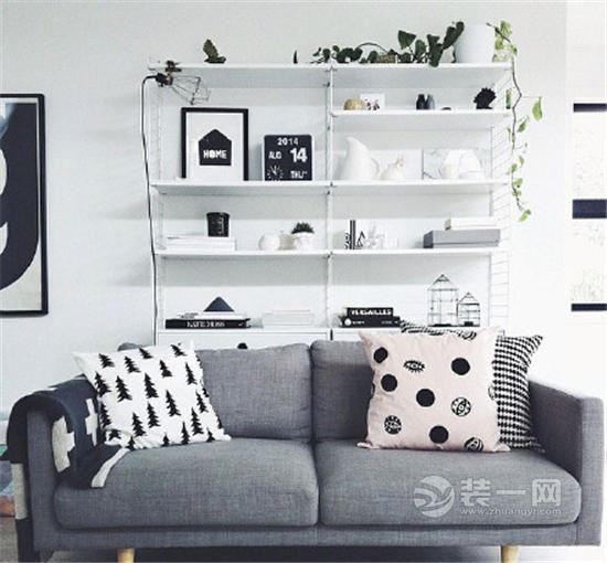 黑白45平米简约风格设计 文艺女孩的一居室